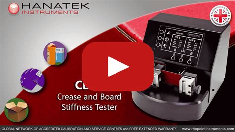 Carton Stiffness Tester Brand manufacturer|Hanatek Crease & Board Stiffness Tester (CBT1) .